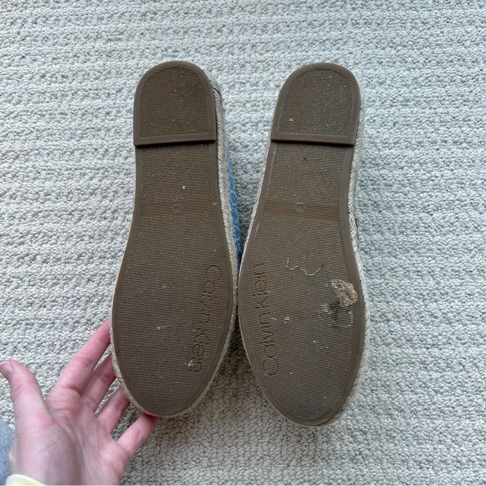 Calvin Klein Blue Logo Slip-On Espadrilles